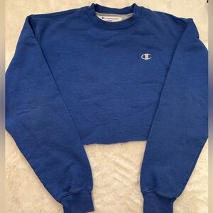 Champion royal blue self
cropped sweatshirt